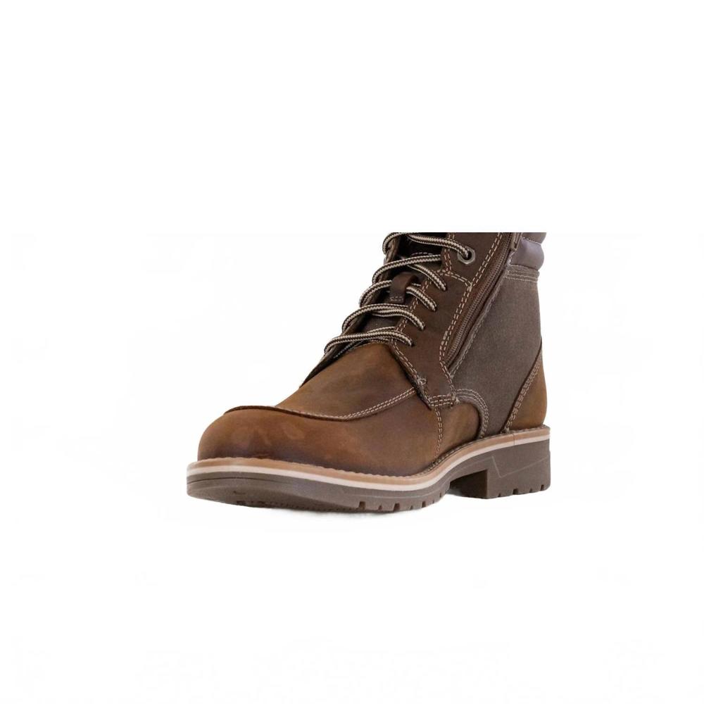 NEW CLARKS men's morwell zip waterproof boot in beeswax leather - Picture 5 of 7
